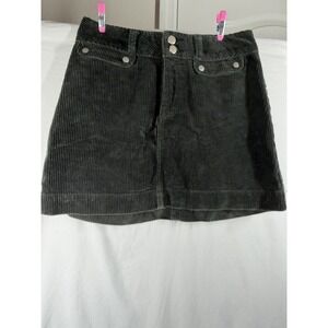 Abercrombie & Fitch Dark Grey Corduroy Mini Skirt - Size 0